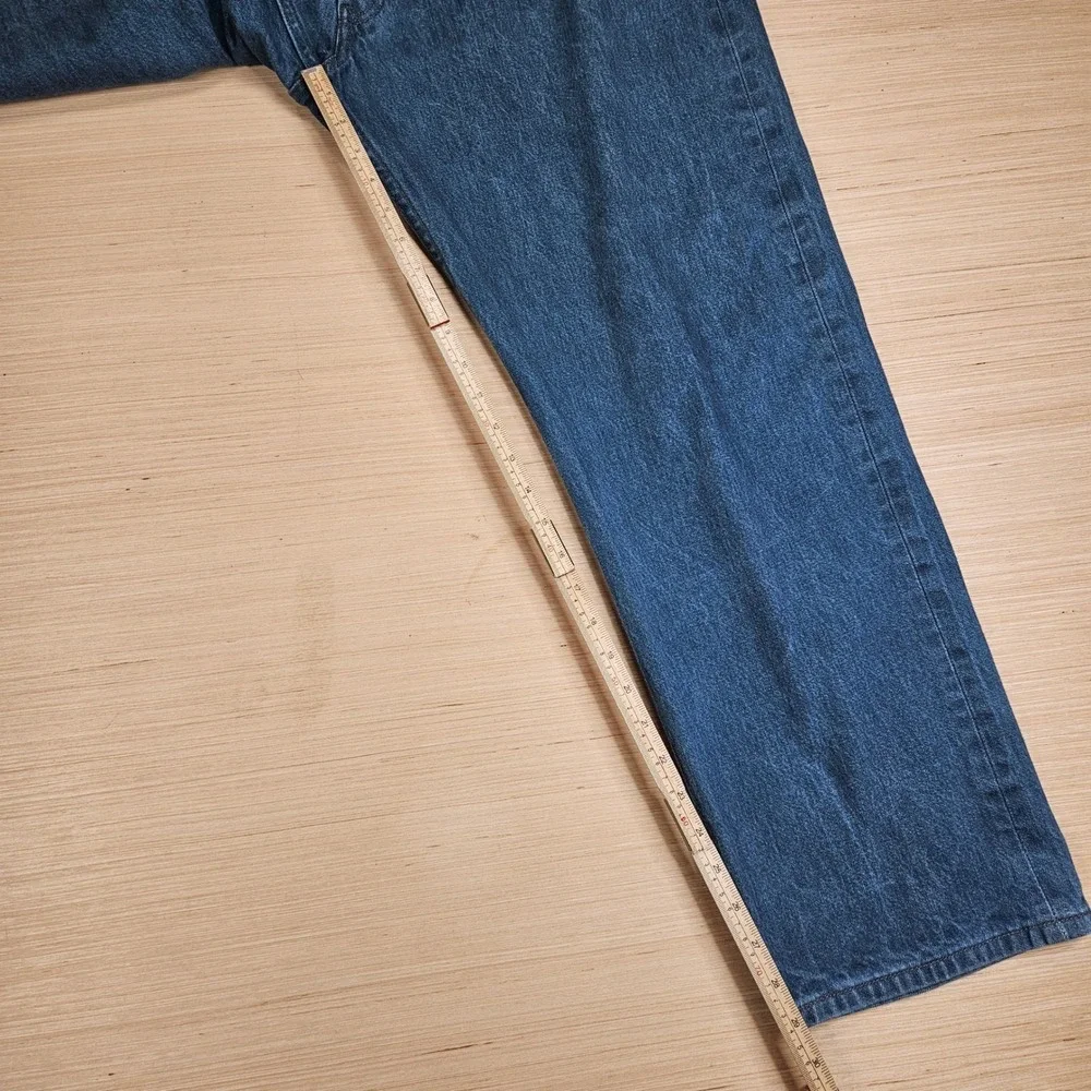 Levi's 501 Jeans Mens 44x32 Fit 42x29 Blue Straight Leg Button Fly Denim READ